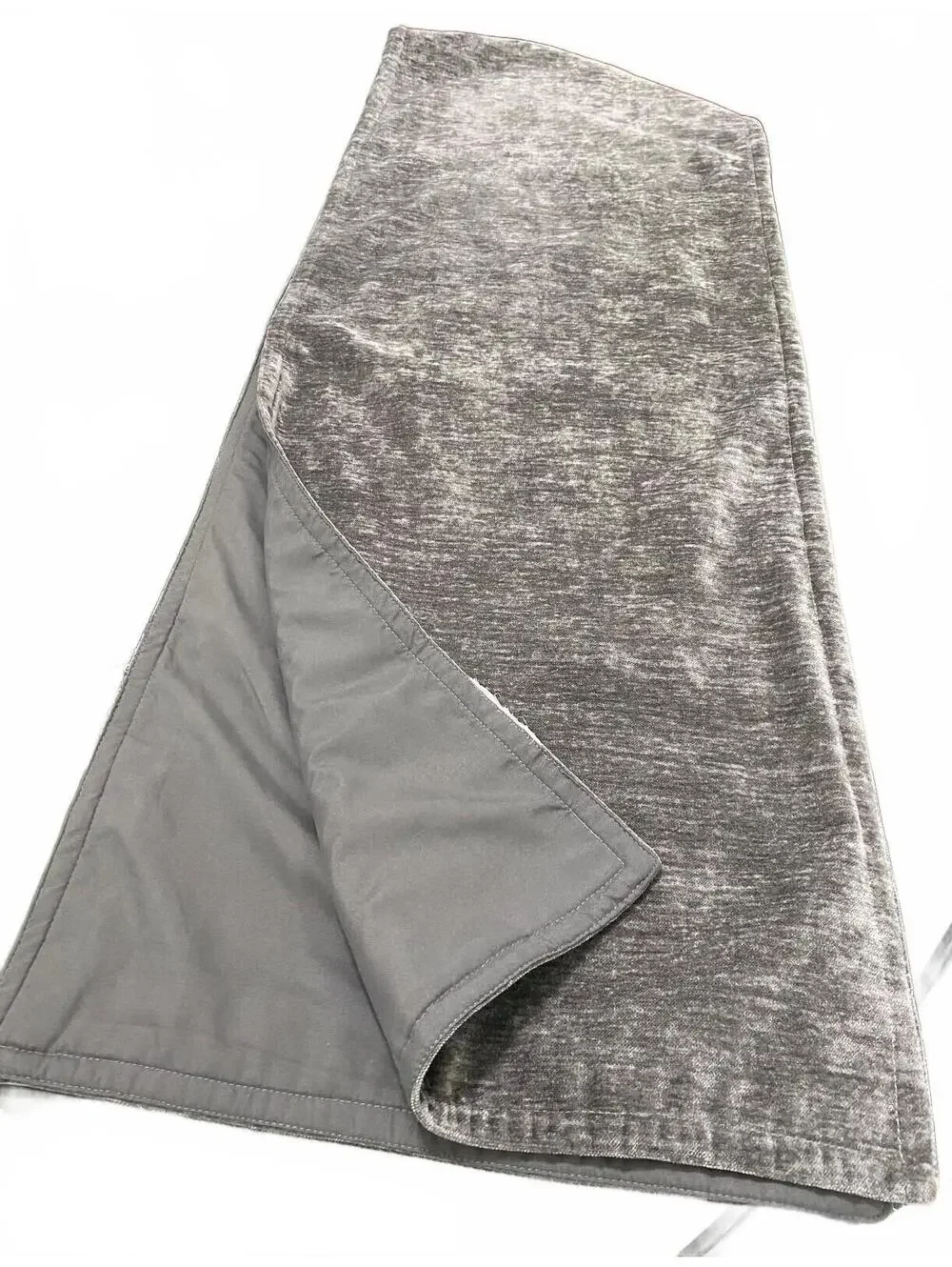 Gray Velvet Fabric Runner with Backing